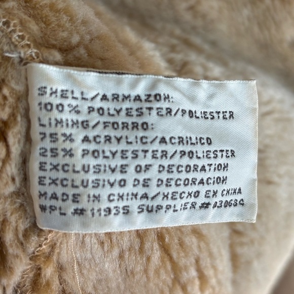 St John's Bay Tan Faux Suede & Shearling Coat Size 1X Ladies Faux Fur Lined Coat - Picture 4 of 8